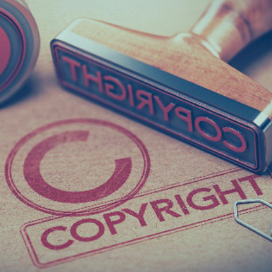 Timbro con la scritta Copyright